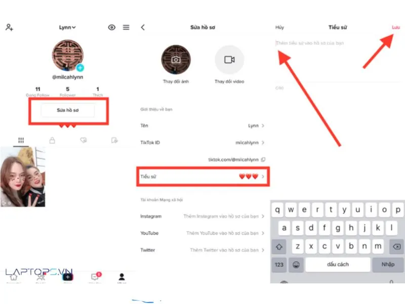 huong dan cach gan link bio san pham tren tiktok