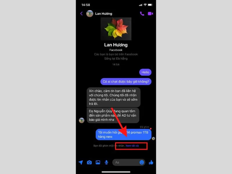 Cách ghim tin nhắn trên messenger facebook cực tiện lợi