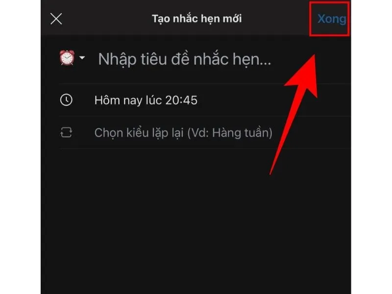 Click nút “Xong” để hoàn tất