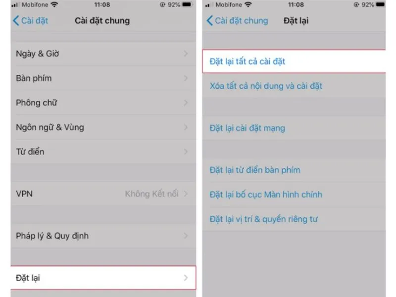 Cách hiển thị thông báo trên màn hình khóa bằng cách đặt lại cài đặt gốc