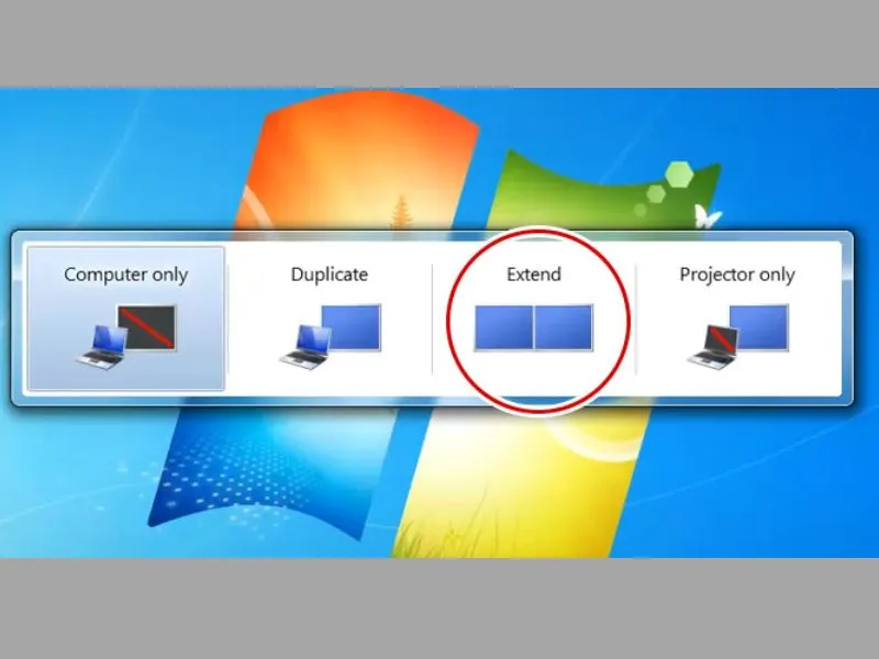 Các chế độ trình chiếu khi kết nối máy chiếu với máy windows