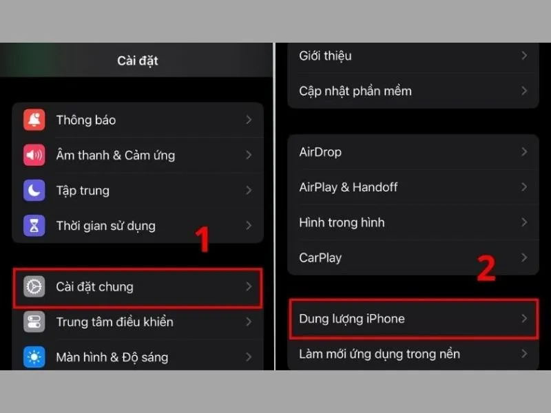 Làm trống dung lượng là cách khắc phục lỗi Panic Full iPhone hiệu quả 
