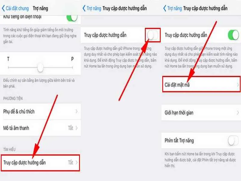 Đặt mật mã Truy cập được hướng dẫn