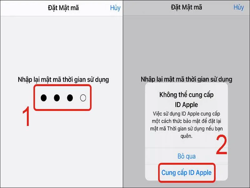 chọn Đặt mật mã
