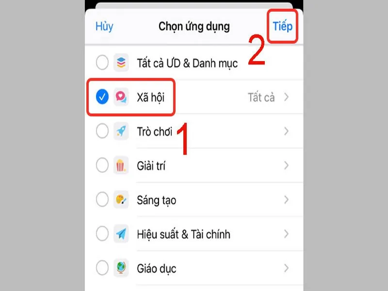  Cách khóa ứng dụng trên iphone phần danh mục xã hội