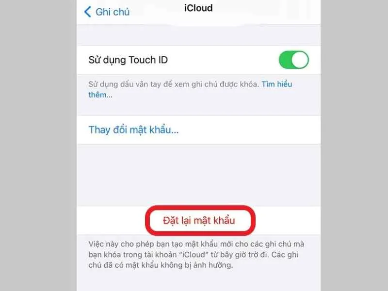 Mở khóa ghi chú trên iPhone khi quên mật khẩu