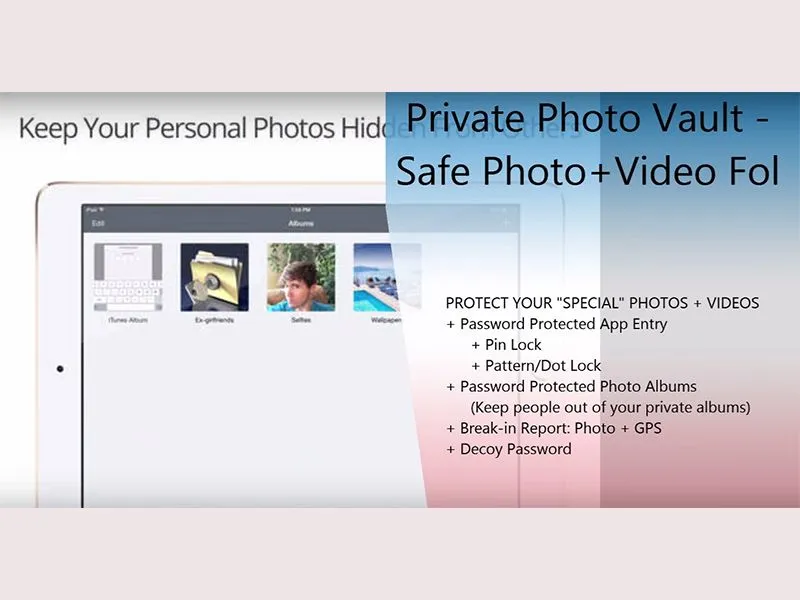 Cách khoá ứng dụng ảnh trên iPhone - Private Photo Vault - Pic Safe