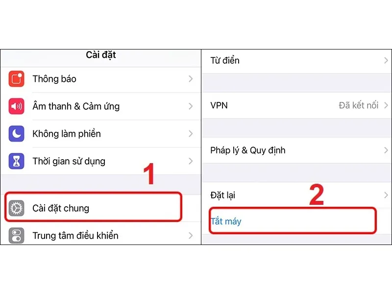Vào mục “Cài đặt” trên iPhone