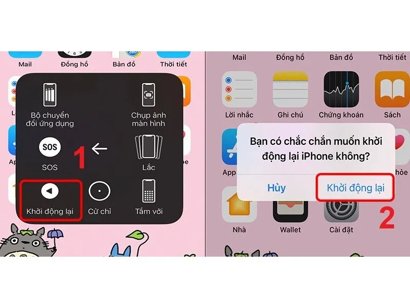 Chọn nút “Khởi động lại” là Cách khởi động lại iPhone