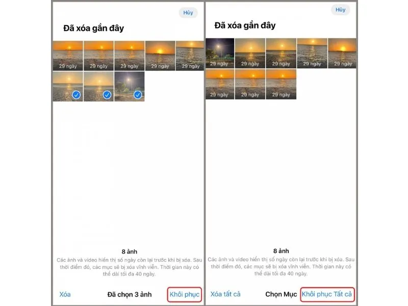 các bước khôi phục ảnh đã xóa vĩnh viễn trên iphone