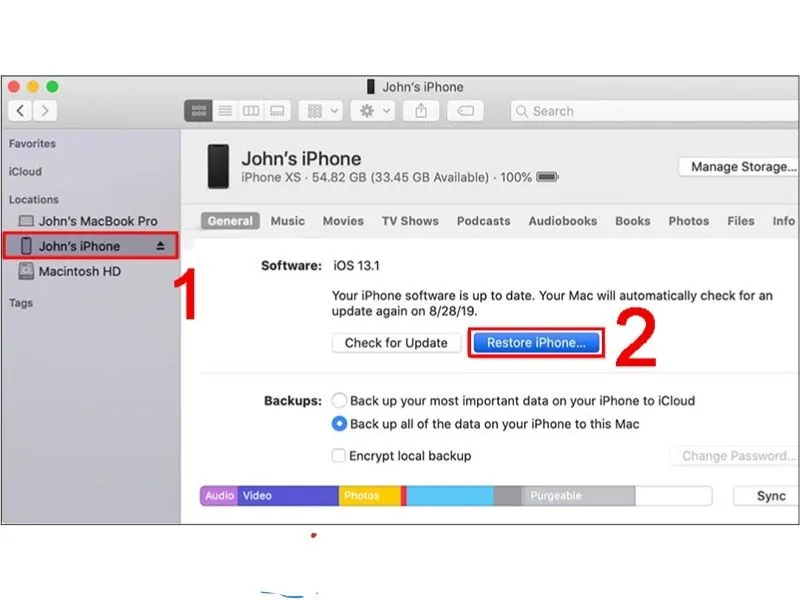 cách khôi phục ảnh đã xóa vĩnh viễn trên iphone bằng finder