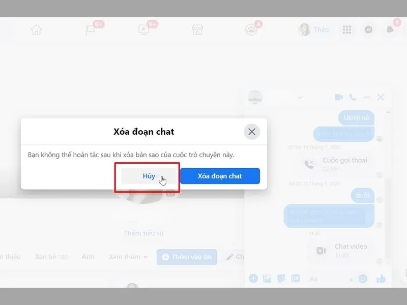 Không thể xóa đi nếu như bạn muốn khôi phục sau này