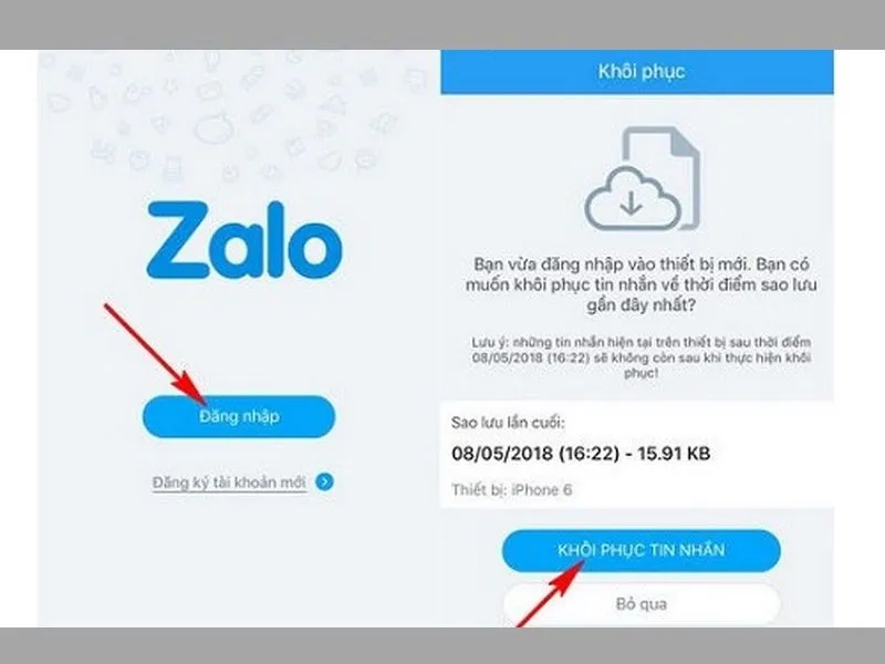 Cách khôi phục tin nhắn zalo đã xóa trên iPhone