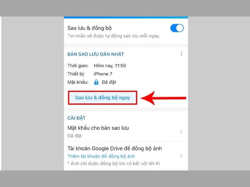 Tùy vào mục đích mà bạn muốn sử dụng đó là Sao lưu tin nhắn hoặc khôi phục tin nhắn.