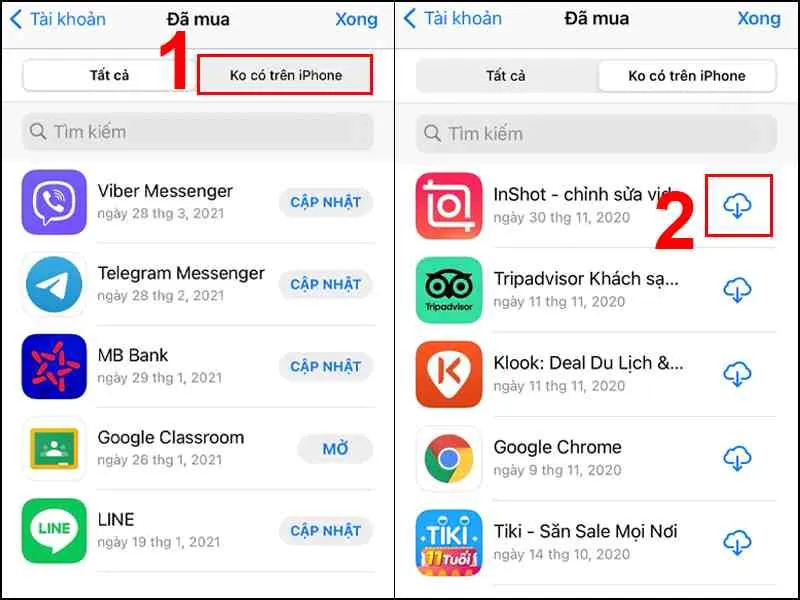Cách khôi phục ứng dụng đã xóa trên iphone siêu dễ