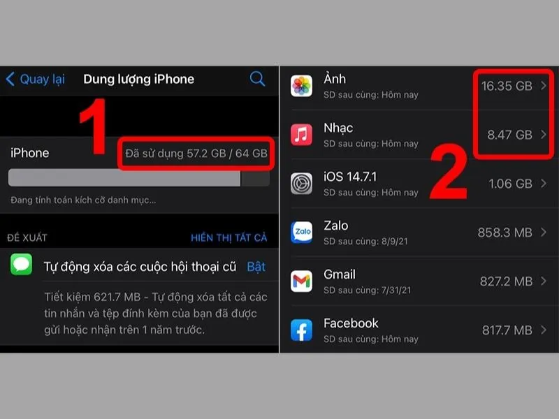Thống kê dữ liệu sử dụng trên iPhone