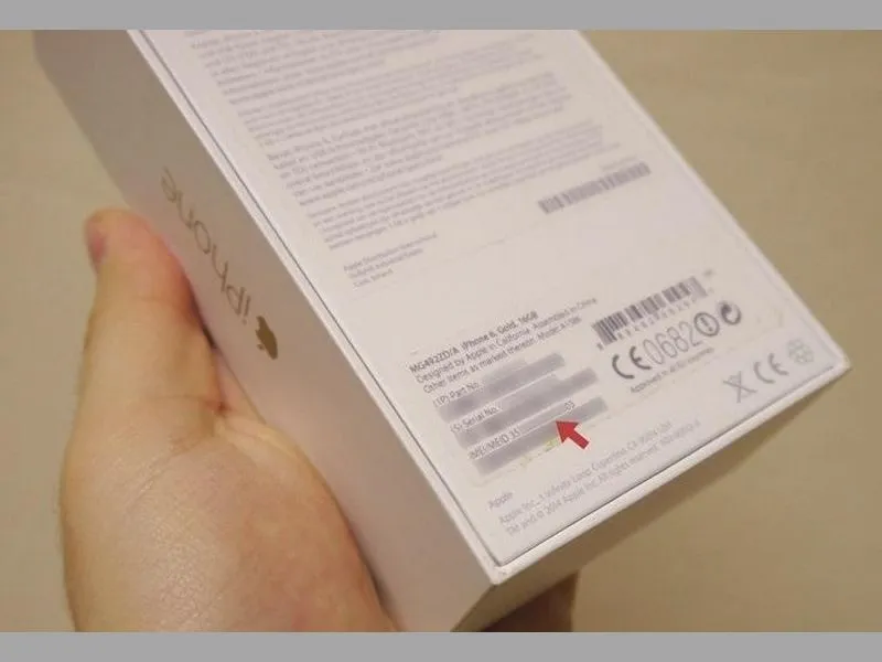 Thông tin về imei ở cuối hộp iPhone 6