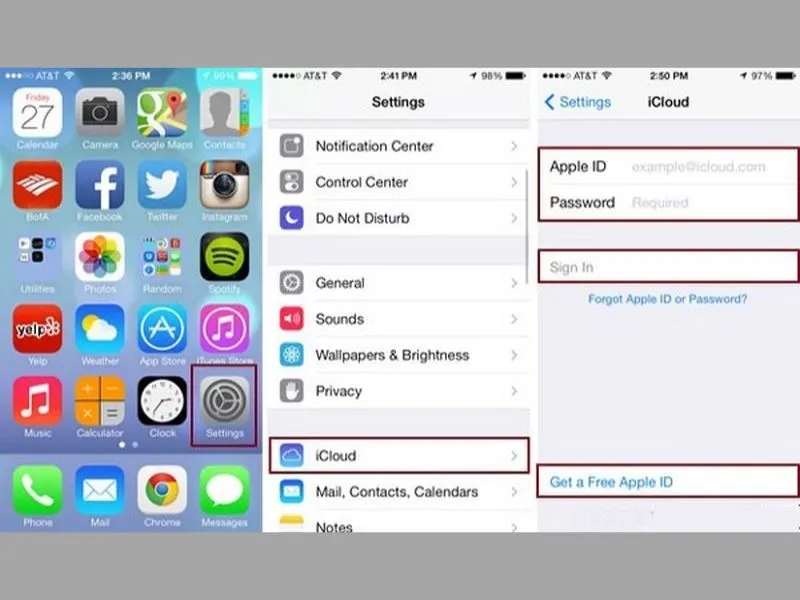 Kiểm tra, xác thực về tài khoản iCloud trên thiết bị