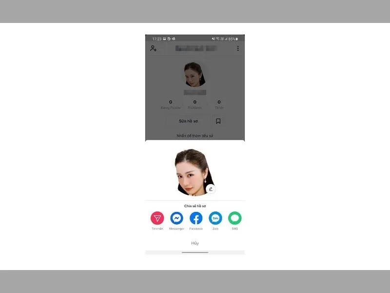 Ảnh đại diện sau khi cập nhật