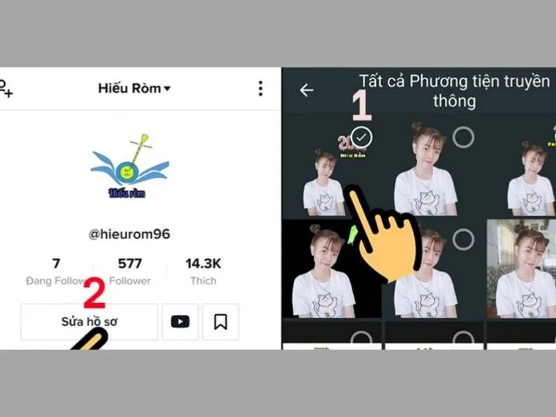 Nhấn chọn hình ảnh trong suốt rồi chon xác nhận