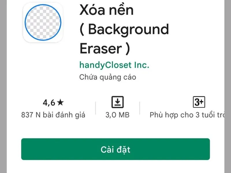 Truy cập vào Appstore và cài đặt ứng dụng Background Eraser