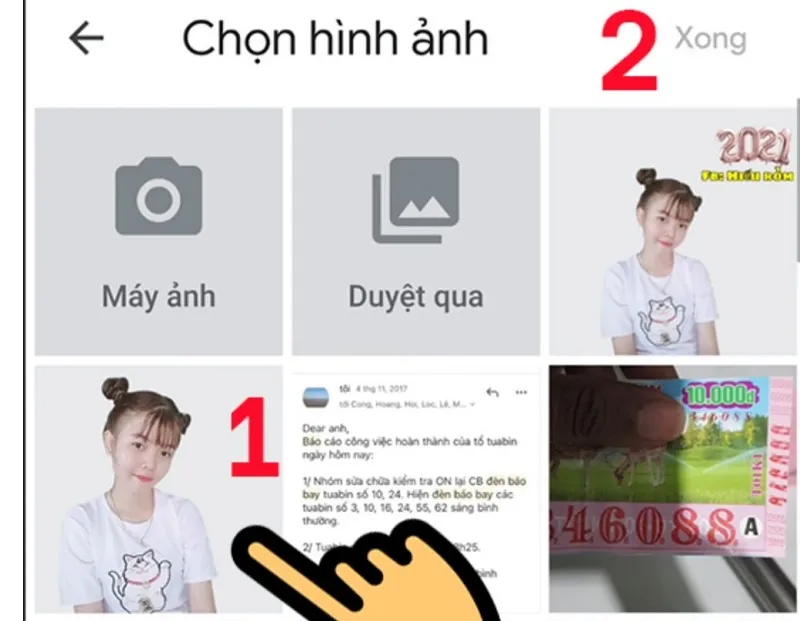 Chọn một hình bất kỳ trên iphone mà bạn muốn đặt làm ảnh đại diện