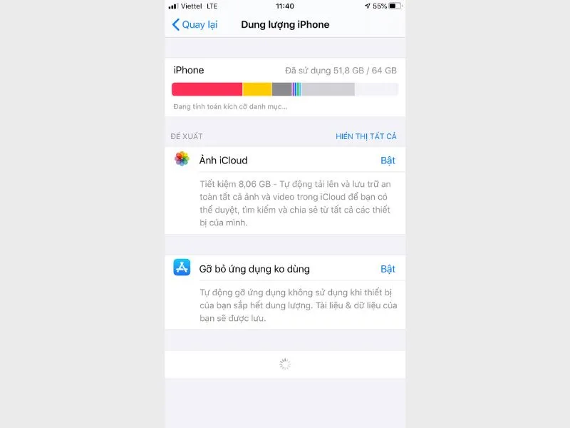 dung luong bo nho cua iphone