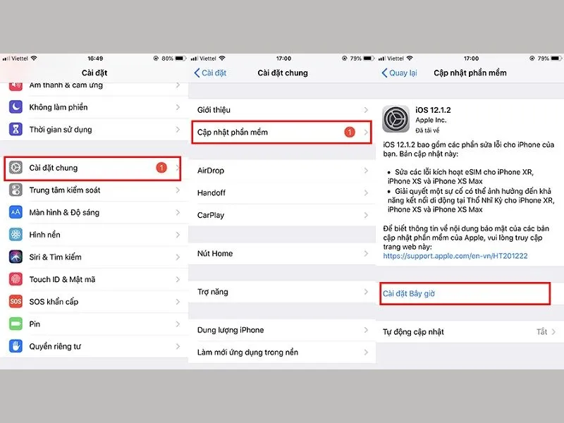 Cách làm iphone hết lag bằng cách cập nhật iOS