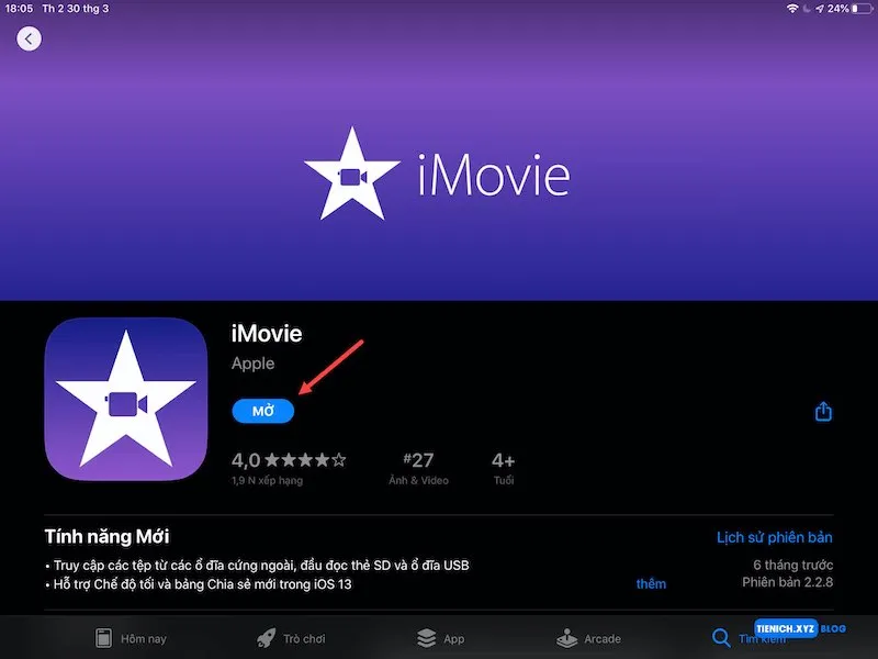 cách làm video ảnh trên iphone bằng iMovie dễ dàng
