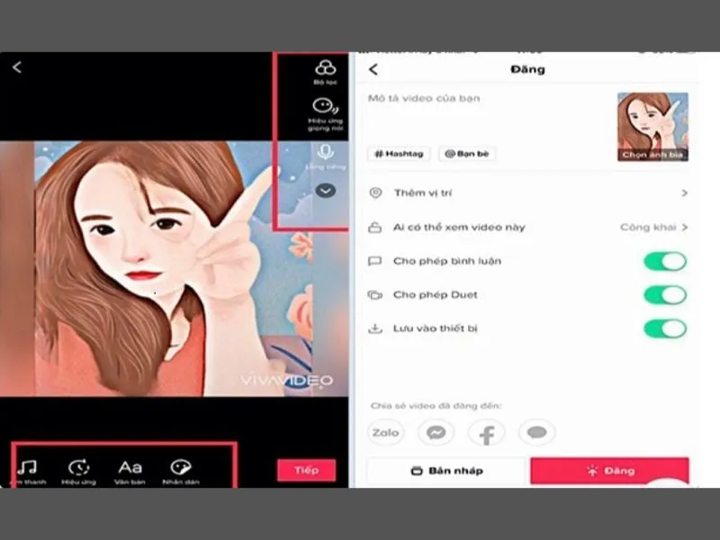 Hoàn thành cách làm video tiktok trên iphone và nhấn đăng
