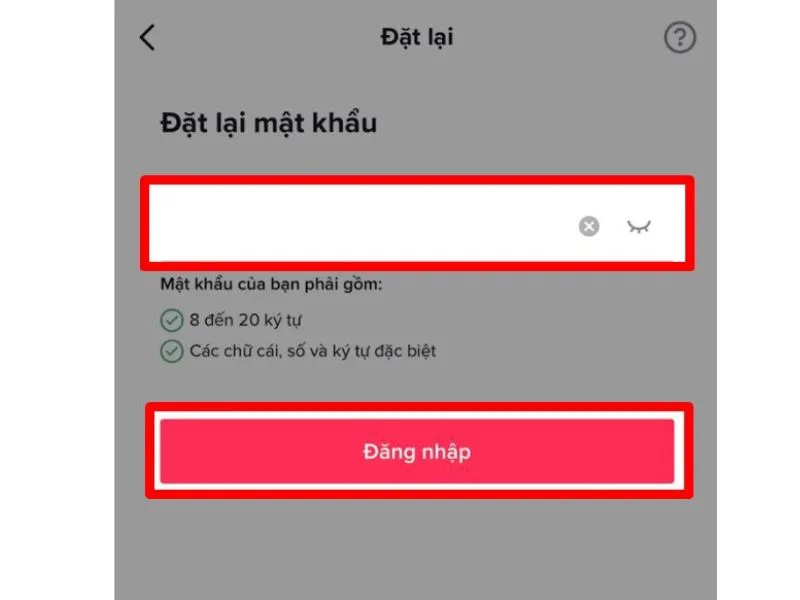 Khôi phục tài khoản Tik Tok