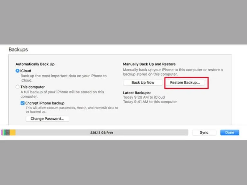 Cách lấy lại tin nhắn SMS đã xóa trên iPhonebằng iTunes 