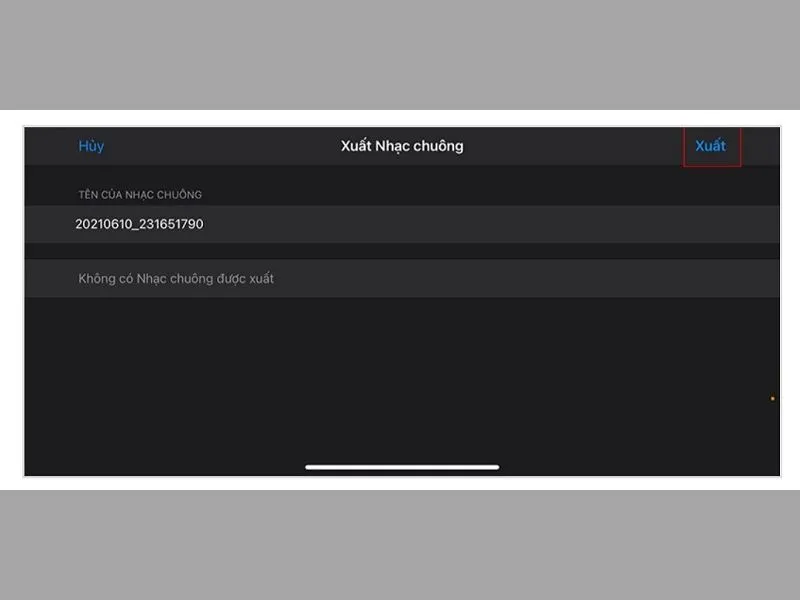 Đổi tên và xuất file nhạc chuông