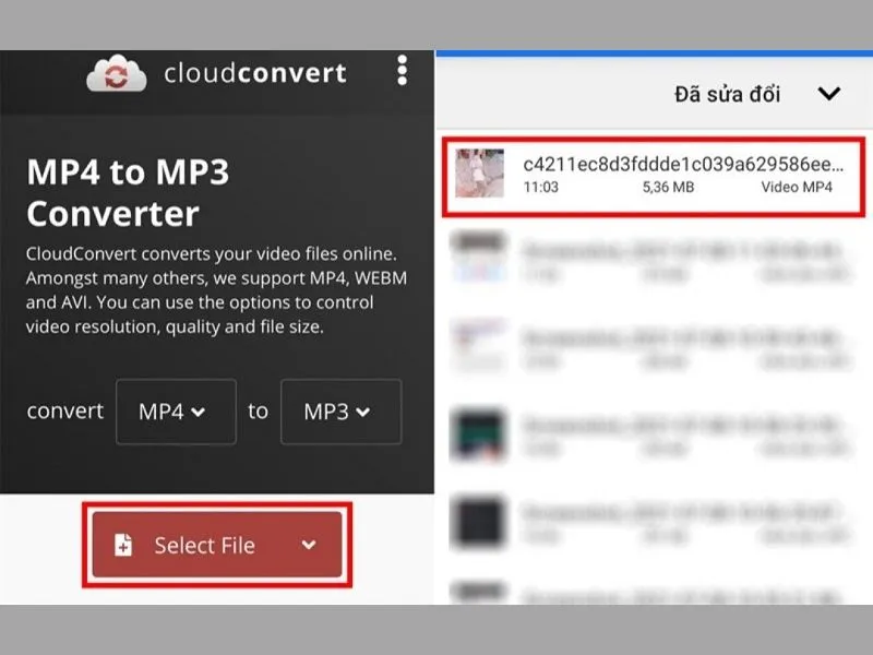 Chuyển file MP4 sang file MP3
