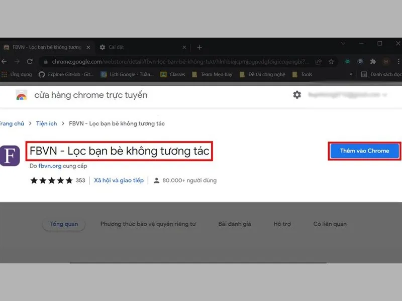 Cách lọc bạn bè trên facebook với tiện ích FBVN