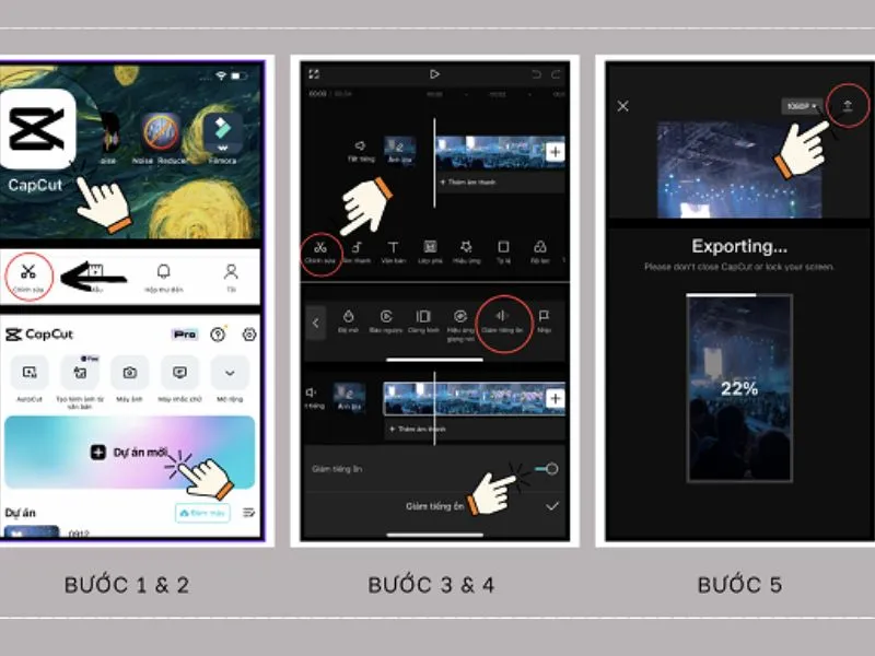 cach loc tap am video tren iphone bang capcut