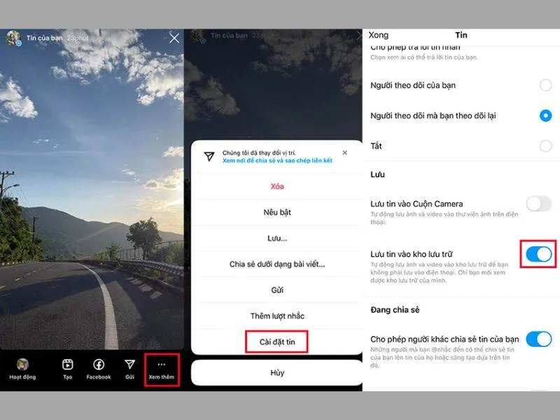 Cách lưu trữ tin trên instagram khi chưa đủ 24h nhanh chóng