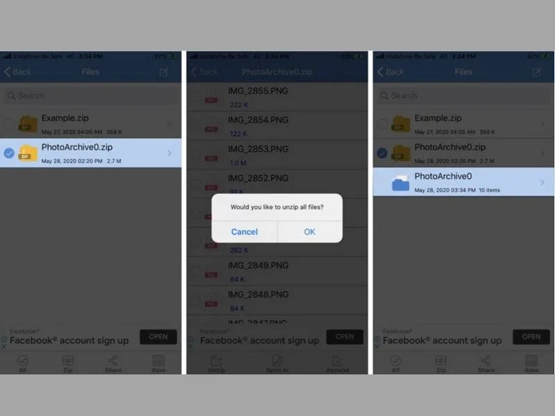 iZip - Cách mở file Zip trên iPhone qua phần mềm