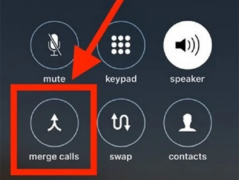 Nhấn nút Merge Calls để gộp file Voicemail