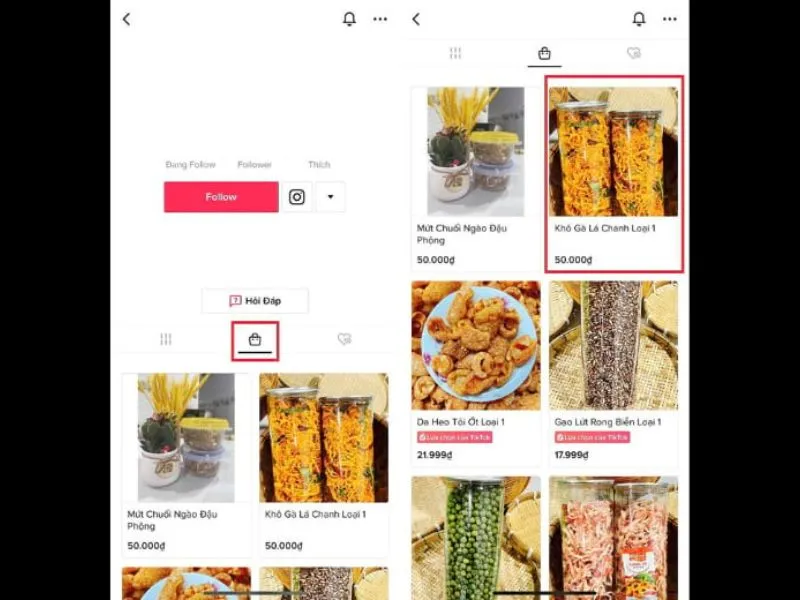 Thêm vào giỏ hàng sản phẩm bạn muốn mua 
