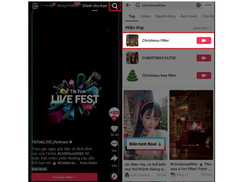 Cách quay Video Filter Christmas AI trên Tiktok
