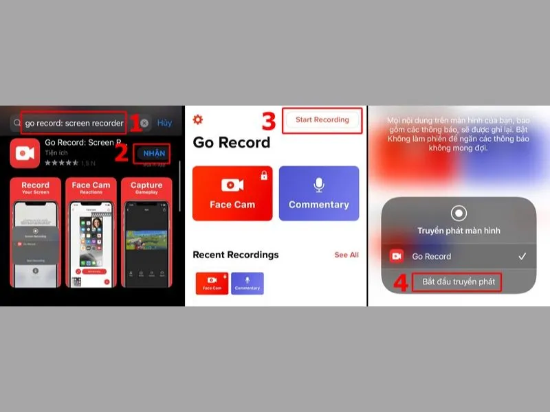 Cách quay Video Game trên điện thoại iPhone bằng App Go Recorder nhanh chóng