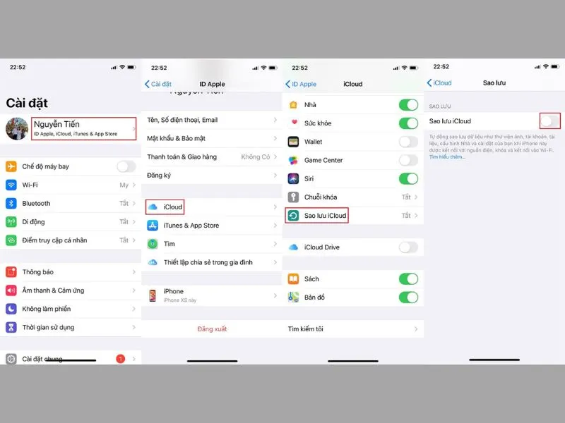 Sao lưu dữ liệu trên điện thoại iPhone