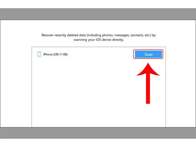 Giao diện cửa sổ nút “Scan”