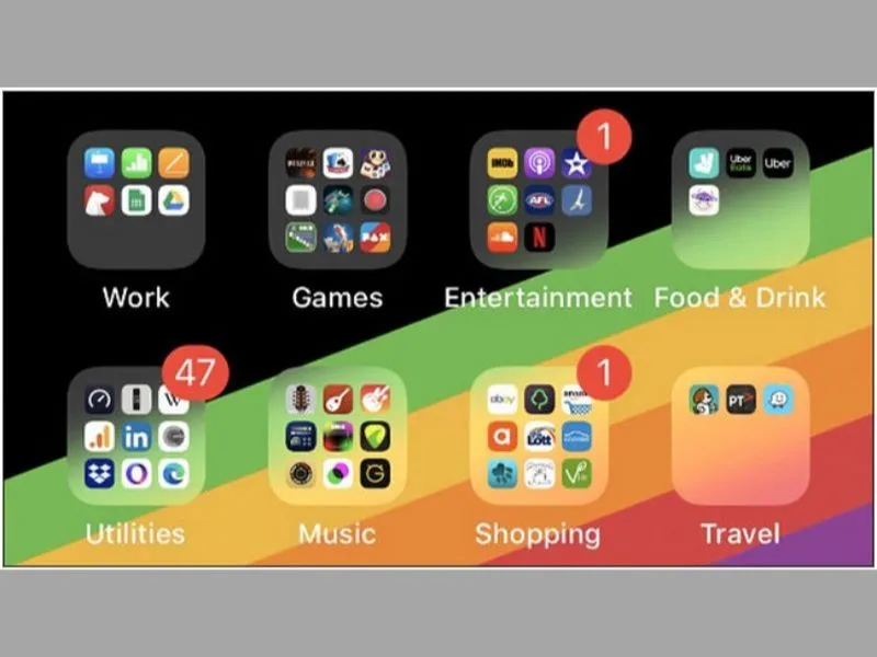 Cách sắp xếp các ứng dụng trên iPhone đẹp theo loại ứng dụng