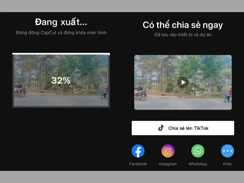 Xuất và chia sẻ video để hoàn thành