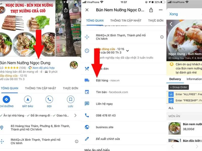 Cách sử dụng Google Map chỉ đường để Order thức ăn