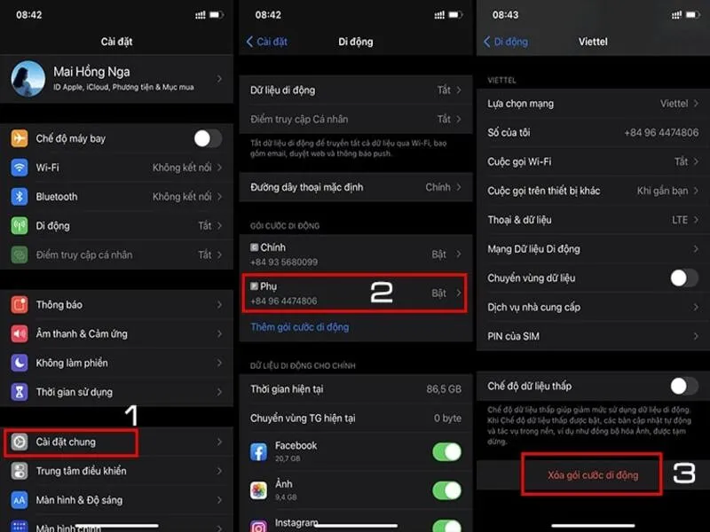 Cách xóa eSIM trên iPhone 12 Pro Max