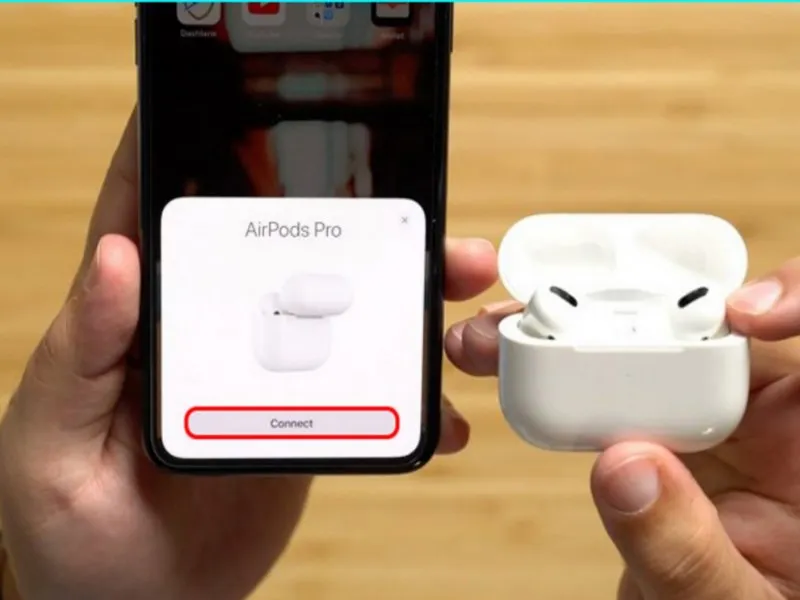 Bấm kết nối với iPhone/ iPad