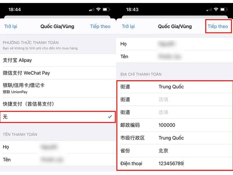 Hiển thị nghi vấn liên quan đến phương thức thanh toán